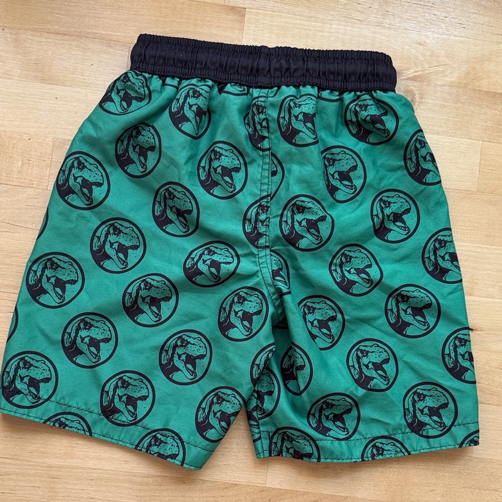 Kids Jurassic World Green Swim Trunks Size Small - Picture 3 of 5